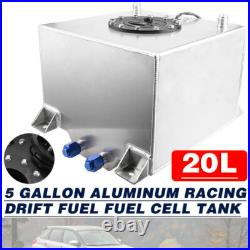 5 Gallon 20L Universal Aluminum Fuel Cell Gas Tank Black Practical Auto Car