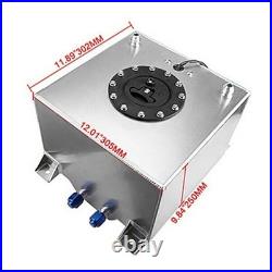 5 Gallon 20L Universal Aluminum Fuel Cell Gas Tank Black Practical Auto Car