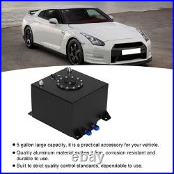 5 Gallon Universal Aluminum Fuel Cell Gas Tank Black Practical Auto Car Acce HEN