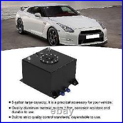 5 Gallon Universal Aluminum Fuel Cell Gas Tank for Car Practical Black