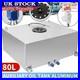 80L 20Gallon Aluminum Fuel Cell Surge Tank With Sensor Cap & Foam Silver Universal