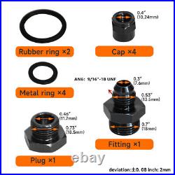 AN6 Dual Bracket+2PCS 044 High Flow Fuel Pump Filter Swirl Surge Pot Tank Black