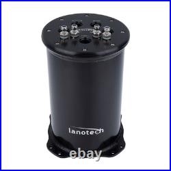 Aluminum 2.6L Fuel Surge Tank For Twin 40mm Fuel Pumps 8AN Ports 2.8L For Single