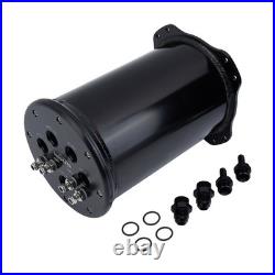 Aluminum 2.6L Fuel Surge Tank For Twin 40mm Fuel Pumps 8AN Ports 2.8L For Single