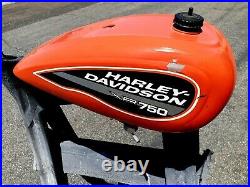 Aluminum Gas / Fuel Tank Harley RX-750 Double Pingel petcock with gas cap