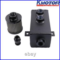Aluminum Oil Catch Tank AN10 & Drain Tap Baffled & Breather Filter Universal 1L