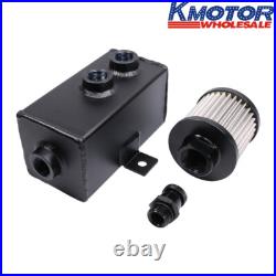 Aluminum Oil Catch Tank AN10 & Drain Tap Baffled & Breather Filter Universal 1L