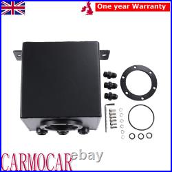 Black 2L Billet High Flow Swirl Fuel Surge Tank AN6 Fits 044 External Fuel Pump