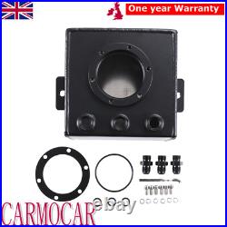 Black 2L Billet High Flow Swirl Fuel Surge Tank AN6 Fits 044 External Fuel Pump