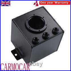 Black 2L Billet High Flow Swirl Fuel Surge Tank AN6 Fits 044 External Fuel Pump