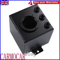 Black 2L Billet High Flow Swirl Fuel Surge Tank AN6 Fits 044 External Fuel Pump