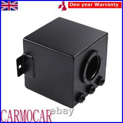 Black 2L Billet High Flow Swirl Fuel Surge Tank AN6 Fits 044 External Fuel Pump