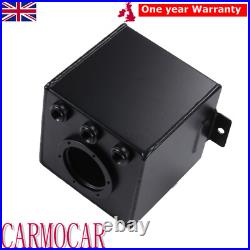 Black 2L Billet High Flow Swirl Fuel Surge Tank AN6 Fits 044 External Fuel Pump