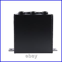 Black 2L Billet High Flow Swirl Fuel Surge Tank AN6 For 044 External Fuel Pump