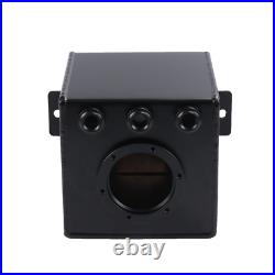 Black 2L Billet High Flow Swirl Fuel Surge Tank AN6 For 044 External Fuel Pump