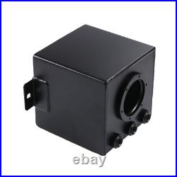 Black 2L Billet High Flow Swirl Fuel Surge Tank AN6 For 044 External Fuel Pump