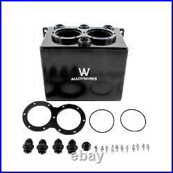 Black 3 Litre Surge Tank Kit suits Twin Bosch 044 Fuel Pump E85 ALY-159BK 3L