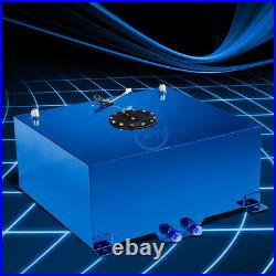 Blue Coated Race Aluminum Fuel Gas Tank Cell+Level Sender 20 Gallon Universal