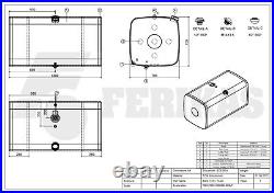 Brand NEW Aluminum Fuel tank for MAN 580 liters 700x700x1300