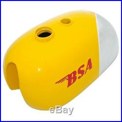 Bsa B25 B40 B44 C15 Victor Enduro Aluminum / Alloy Yellow Fuel Tank