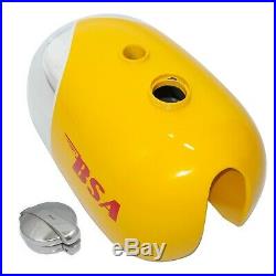 Bsa B25 B40 B44 C15 Victor Enduro Aluminum / Alloy Yellow Fuel Tank