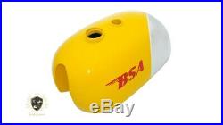 Bsa B25 B40 B44 C15 Victor Enduro Aluminum / Alloy Yellow Fuel Tank Fit For