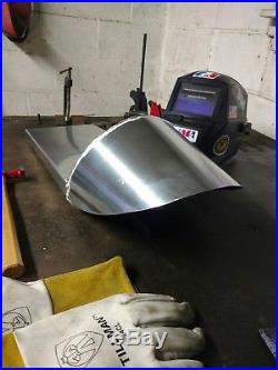 Cafe racer aluminum motorcycle seat, with hump for rear fender, made in USA