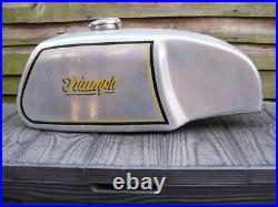 Classic Racing Triumph Aluminium Fuel Tank With Cap Used Good Condition