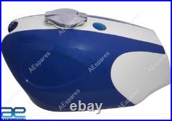 For BSA B25 B44 Starfire Blue & White Color Aluminium Fuel Petrol Tank With Cap For BSA B25 B44 Starfire Blue & White Color Aluminium Fuel Petrol Tank With Cap