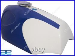 For BSA B25 B44 Starfire Blue & White Color Aluminium Fuel Petrol Tank With Cap
