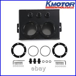 For Dual 044 External Fuel Pump High Flow Swirl Fuel Surge Pot Tank Aluminum 3L