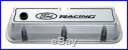 Ford Racing Aluminium Rocker Valve Covers Polished 289 302 351 Windsor Mustang
