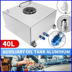 Fuel Cell 10 Gallon (40L) Polished Aluminum Fuel Cell Tank + Internal Foam Layer