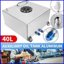 Fuel Cell 10 Gallon (40L) Polished Aluminum Fuel Cell Tank + Internal Foam Layer