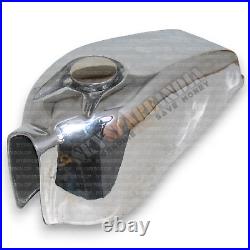 Fuel Gas Tank For Greeves Griffon 1969/70 Aluminum Polished With Steel Cap