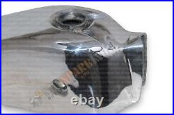 Fuel Gas Tank For Greeves Griffon 1969/70 Aluminum Polished With Steel Cap