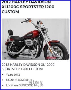 GORGEOUS GENUINE HARLEY DAVIDSON SPORTSTER XL 1200 C Custom FUEL / GAS TANK -RED