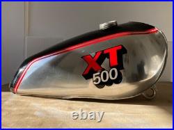 Genuine 1981 Yamaha XT 500 aluminium fuel tank in good useable condition