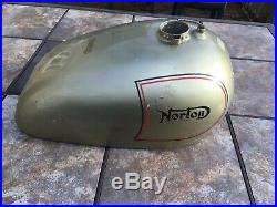 Genuine Vintage Original Norton Alloy Aluminium Fuel Petrol Tank Commando