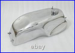 Honda Cb Mv Agusta Style Cafe Racer Polish Aluminum Petrol Fuel Tank + Cap Fit
