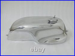 Honda Cb Mv Agusta Style Cafe Racer Polish Aluminum Petrol Fuel Tank + Cap Fit