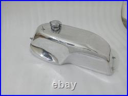 Honda Cb Mv Agusta Style Cafe Racer Polish Aluminum Petrol Fuel Tank + Cap Fit