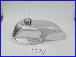 Honda Cb Mv Agusta Style Cafe Racer Polish Aluminum Petrol Fuel Tank + Cap Fit
