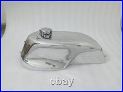 Honda Cb Mv Agusta Style Cafe Racer Polish Aluminum Petrol Fuel Tank + Cap Fit
