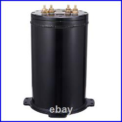 KYOSTAR 2.6L Aluminum Fuel Surge Tank For Twin 40mm Fuel Pumps 8AN Ports 2.8L BK