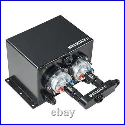KYOSTAR Upgraded Racing 3L Dual Fuel Surge Tank with 044 Fuel Pump AN8 Fuel Rail
