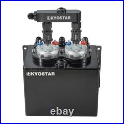 KYOSTAR Upgraded Racing 3L Dual Fuel Surge Tank with 044 Fuel Pump AN8 Fuel Rail