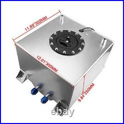 NEW 5 Gallon 20L Aluminum Racing Drift Fuel Cell Tank With Cap Outside