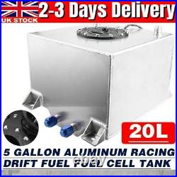 NEW 5 Gallon 20L Aluminum Racing Drift Fuel Cell Tank With Cap Outside AU