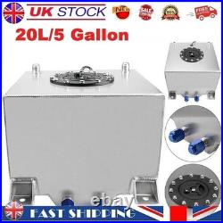 NEW 5 Gallon 20L Aluminum Racing Drift Fuel Cell Tank With Cap Outside UK
